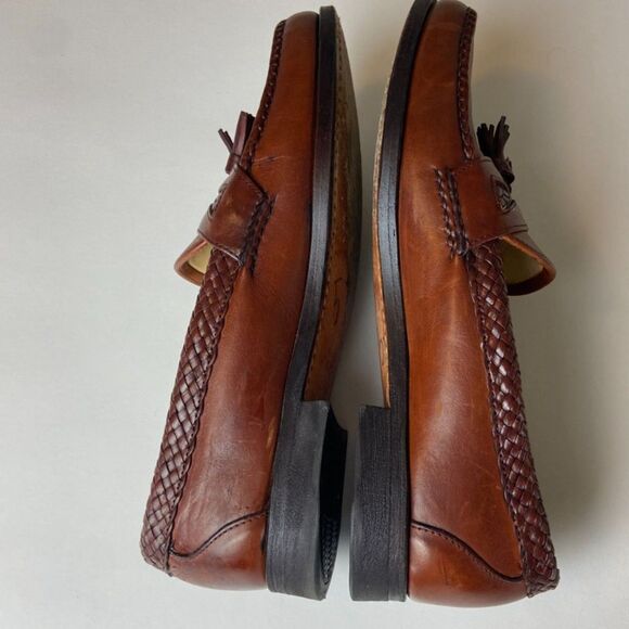 Allen Edmonds Maxfield Leather Tasseled Woven Accents Loafers SZ 10.5 - Picture 6 of 9